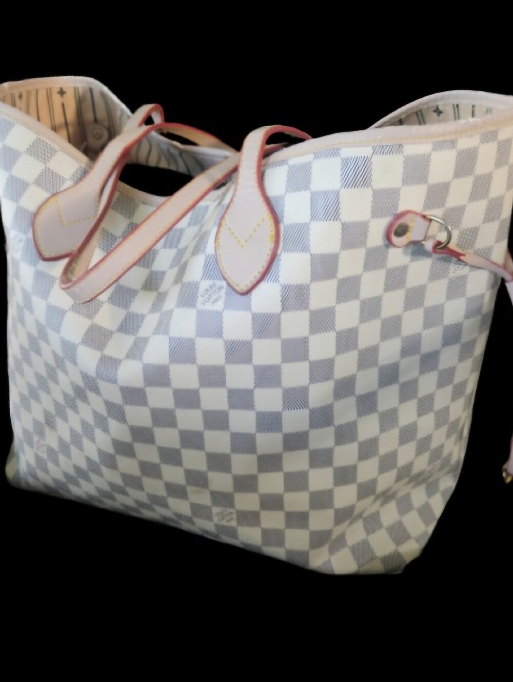LOUIS VUITTON NEVERFULL Tote Bag. Grey & White Louis Vuitton Handbag - Picture 3 of 16